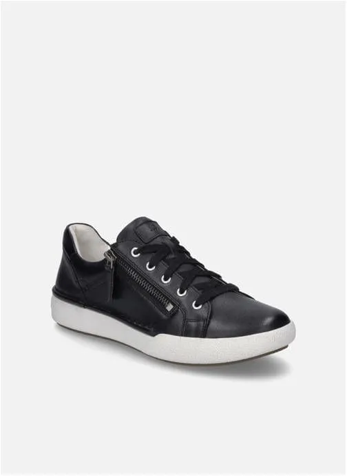 Josef Seibel Women's Claire 03 Lace & Zip Sneakers- Black